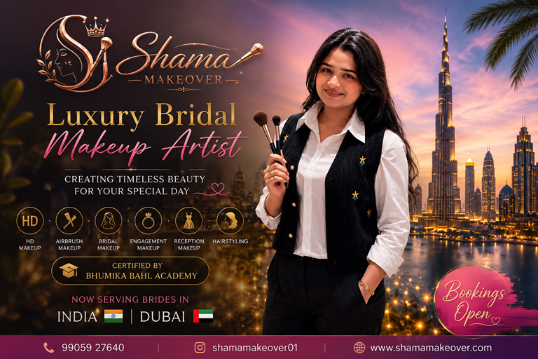 From Ranchi to Dubai: Shama Makeover Journey as a Luxury Bridal Makeup Artist
